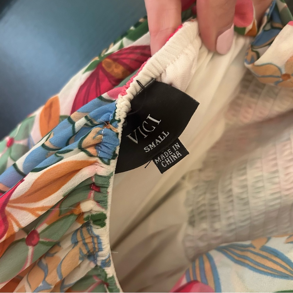 Vici Floral Maxi Dress - Pink, Green, White - Picture 10 of 10